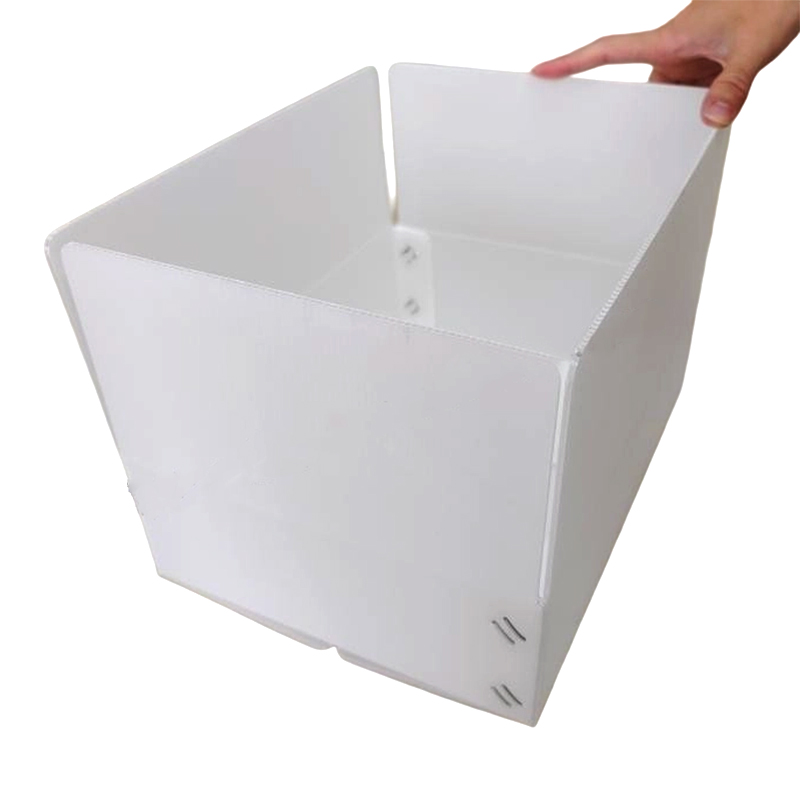 Stapelbare kleine rechteckige PP-Wellplastikbox