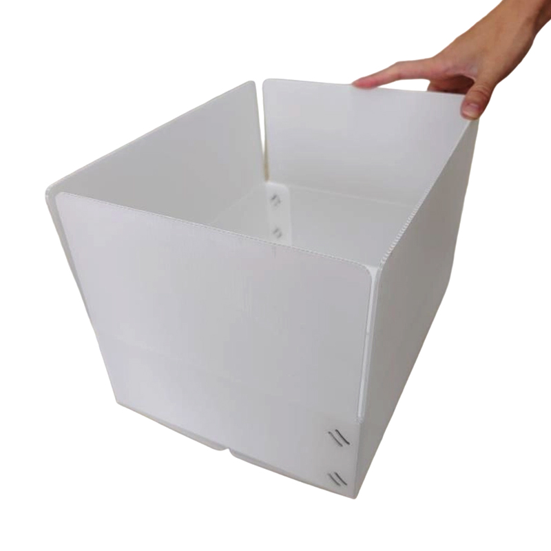 Stapelbare kleine rechteckige PP-Wellplastikbox
