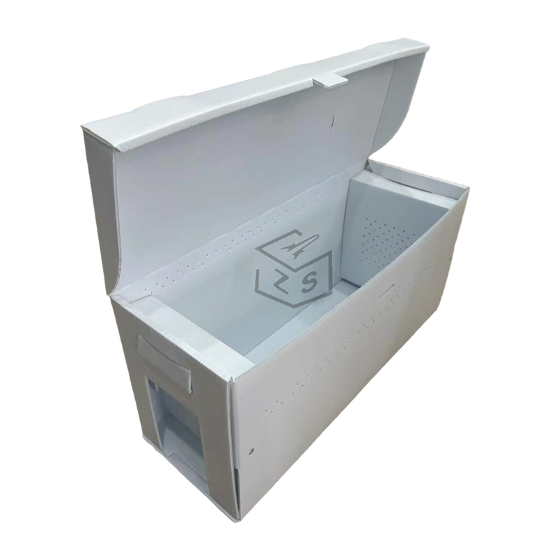 Atmungsaktive perforierte Nuc-Box aus gewelltem Kunststoff