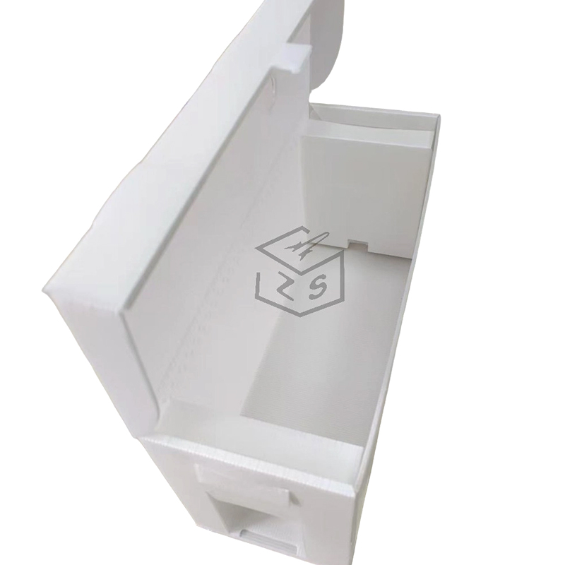 Atmungsaktive perforierte Nuc-Box aus gewelltem Kunststoff
