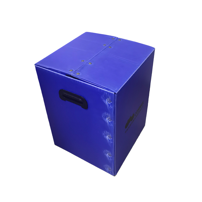 Tragbare bewegliche Box aus PP-Wellpappe mit Handloch und Klettverschlussdeckel