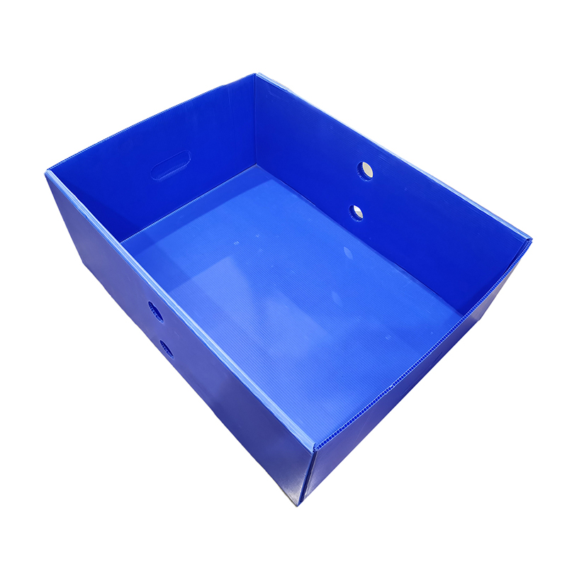 Wiederverwendbare Abdeckbox aus gewelltem Kunststoff oben und unten