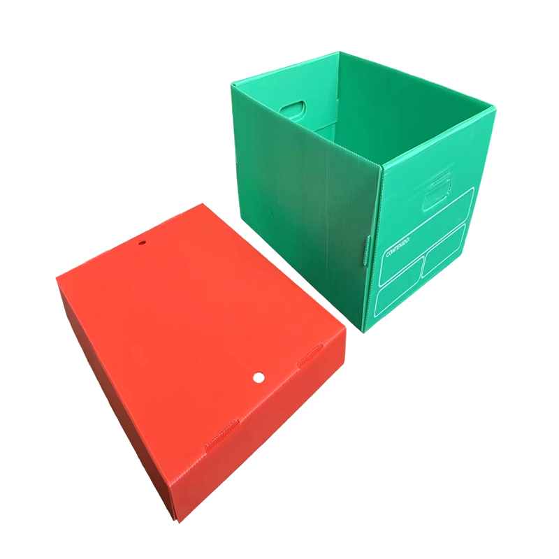 Stapelbare Wellpappe aus Polypropylen mit geteiltem Deckel