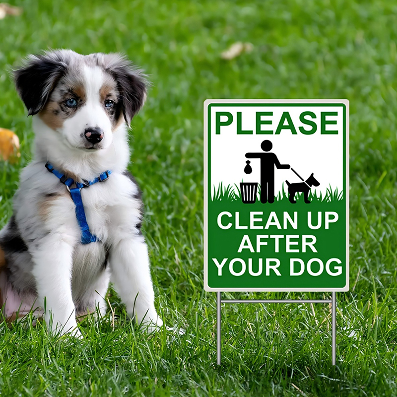 Wasserdichtes Gartenpfahlschild aus gewelltem Kunststoff für den Außenbereich