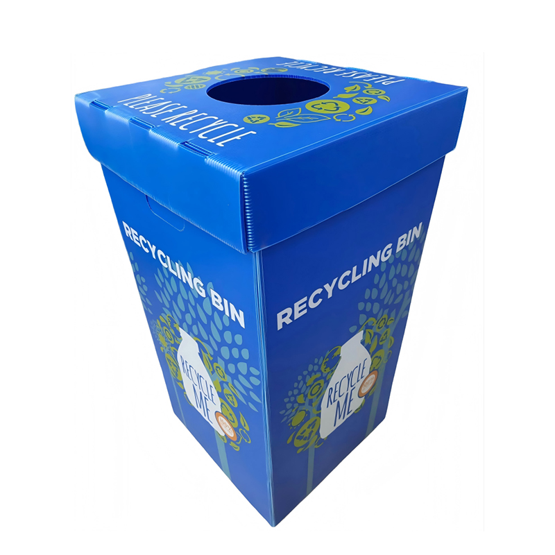 Zusammenklappbarer Recycling-Mülleimer aus PP-Wellplastik